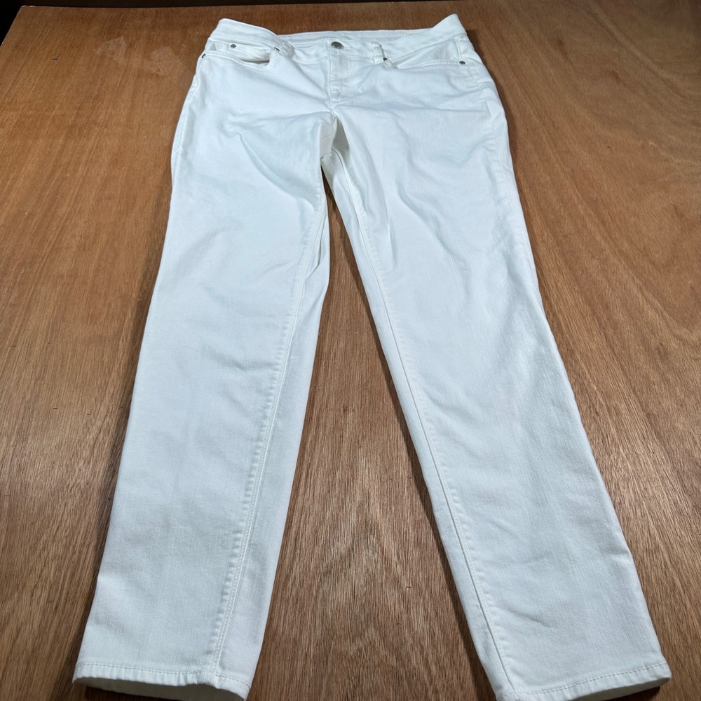 Two by Vince Camuto Skinny Jeans Women 30(33)/10 White Denim Stretch Casual